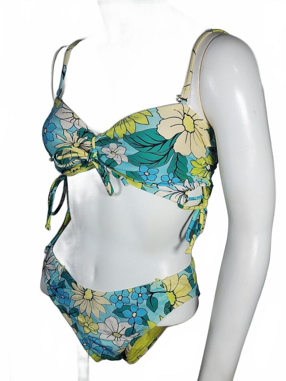 No Boundaries Floral Bikini Swimsuit Set Size S (3-5)